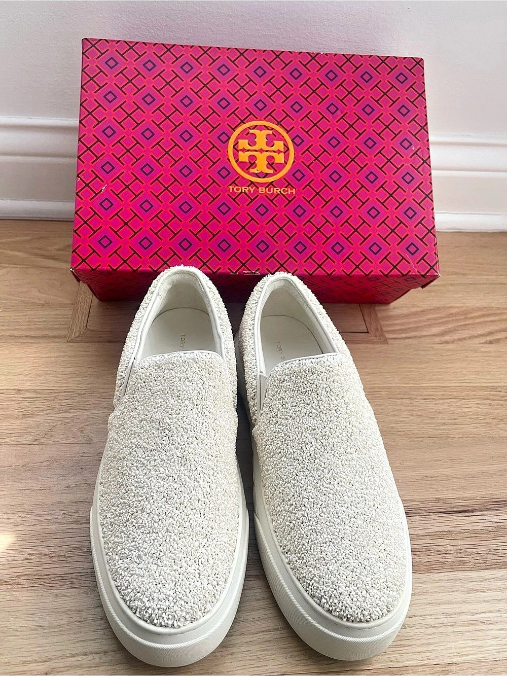 Tory Burch Ladybug Slip-On Sneakers in Ivory Like New
